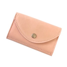 Nafka NFK-72106 Women's Key Case, Genuine Leather, Himeji Leather, Smart Key Compatible, 4 Strands Key Hook, Made in Japan, multicolor (pink / beige)