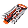 Egofine 20pcs 1/2 Inch Ratchet Socket Wrench Set, Drive Socket