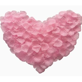 Cynamorkit 1000 PCS Fake Rose Petals for Wedding, Valentine’s Day, Proposal, Engagement, Romantic Night, Party, Celebration, Anniversary,Artificia Flower Petals Decorations (Pink)