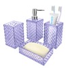 Seeatoo Bathroom Accessory Set, 4 PCS Light Purple Bathroom Accessories