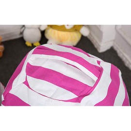 VOANZO Kids Toy Storage Bag 24 inch Large-capacity Spherical Plush Canvas Plush Toy Storage Bag for Child Accessories (Rose Red)