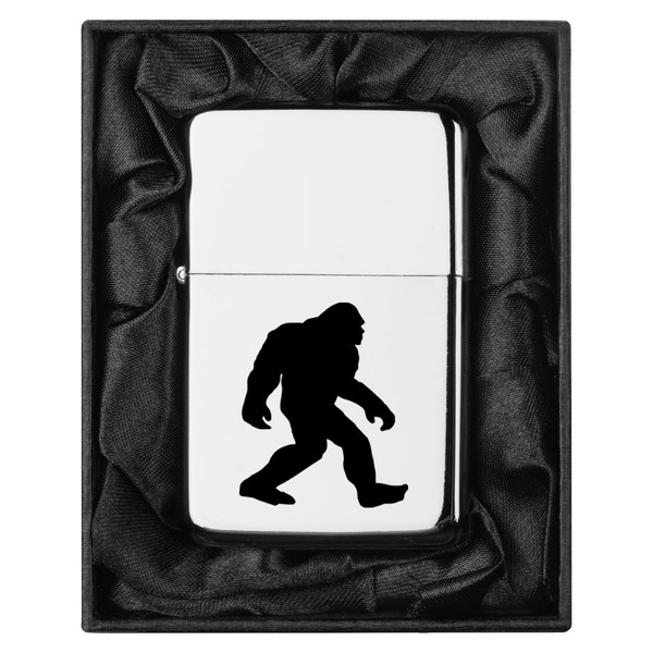 ROLYAD Lighter in Black Silk Lined Gift Box Bigfoot Sasquatch