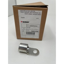 BURNDY HYLUG 4/0 STR CU FLEX 3/8 STUD 18V 50002496  QTY:25 Brand New