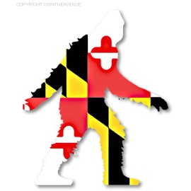 OwnTheAvenue Maryland MD Bigfoot Sasquatch Car Truck Window Bumper Cu Vinyl Decal Sticker 4"