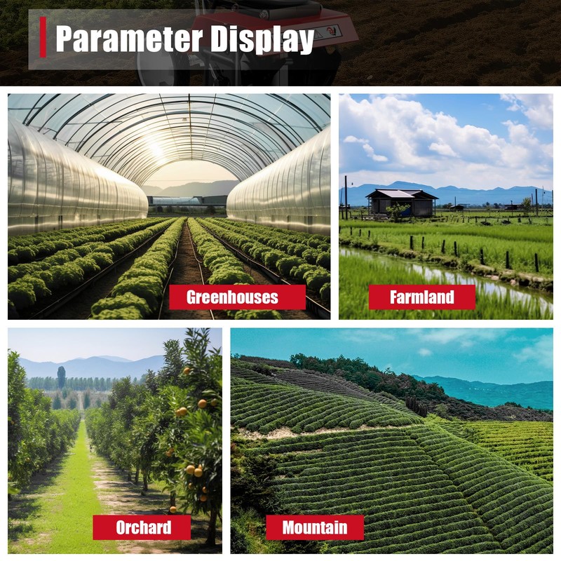 Tiller Cultivator, Powerful 14-Inch 52CC Garden Tiller Cultivator with Air-Cooling,