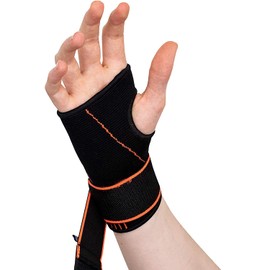 Actesso Sports Wrist Hand Support Strap - Ideal for Sprains and Sports Injury (Large)