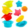 PHYLES Bath Toy, 9 Pieces Colourful Bath Toy, Baby Water