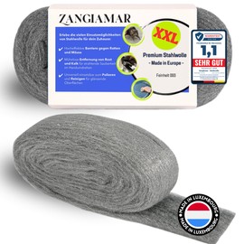 ZANGIAMAR Stahlwolle 000 | 16m | Mäuseabwehr | Stahlwolle gegen Mäuse & Ratten | Stopft Löcher und Risse in Haus & Garage | Unüberwindbare Barriere für Nager | Unempfindlich gegen Nagerbisse