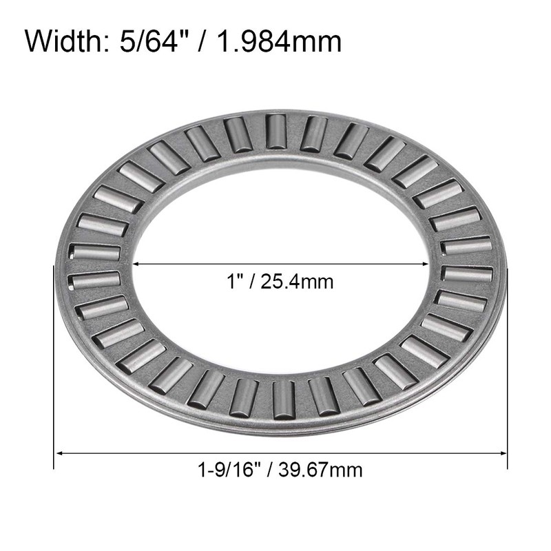 uxcell NTA1625 Thrust Needle Roller Bearings 1" Bore 1-9/16" OD