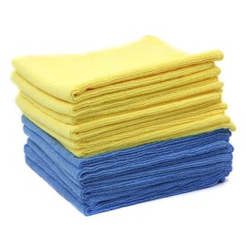 MHFI Microfiber Cleaning Cloth-12 Pack-14x14 inches-Lint Free-Streak Free