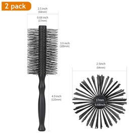 PERFEHAIR Large Round Hair Brushes for Women - 2-Pack, Gentle Nylon Bristles for Blowouts, Styling & Curling, Ideal for Medium to Long Hair