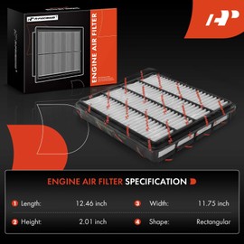 A-Premium 2-PC Engine & Cabin Air Filter with Activated Carbon Compatible with Toyota Tundra 2007-2021, Sequoia 2008-2017, Land Cruiser 2008-2011/2013-2021 & Lexus LX570 2008-2011/2013-2021, 4.7L 5.7L