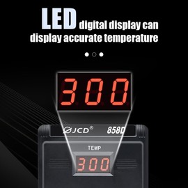 Hot Air Rework Station 858D Adjustable Temperature Soldering Station with 3 Nozzles