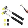 2 x Rubber Mallet, 25 mm Double Head Mallet, Soft