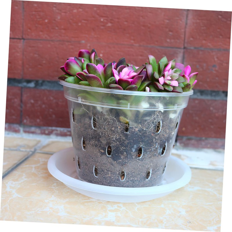 Kisangel 9pcs Orchid Pots Use Breathable Design Drainage Holes for