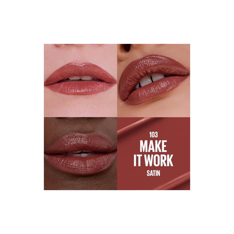 Maybelline Serum Lipstick Labial en Barra Hidratante Satin Make It
