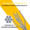 RECTOO 200FT 1/8" T316 Stainless Steel Cable with Cutter, 7x7