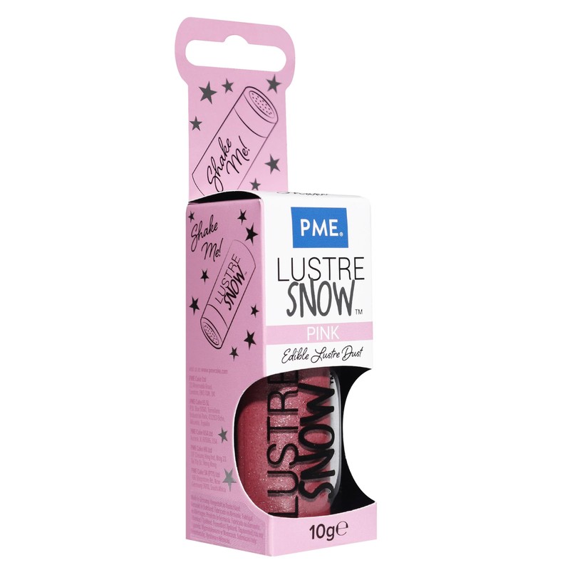 PME Edible Lustre Sprinkle Snow - Pink (10g)