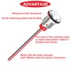 MKBKLLJY 6Pcs 12mm DC 12-24V 1A White LED Metal Indicator