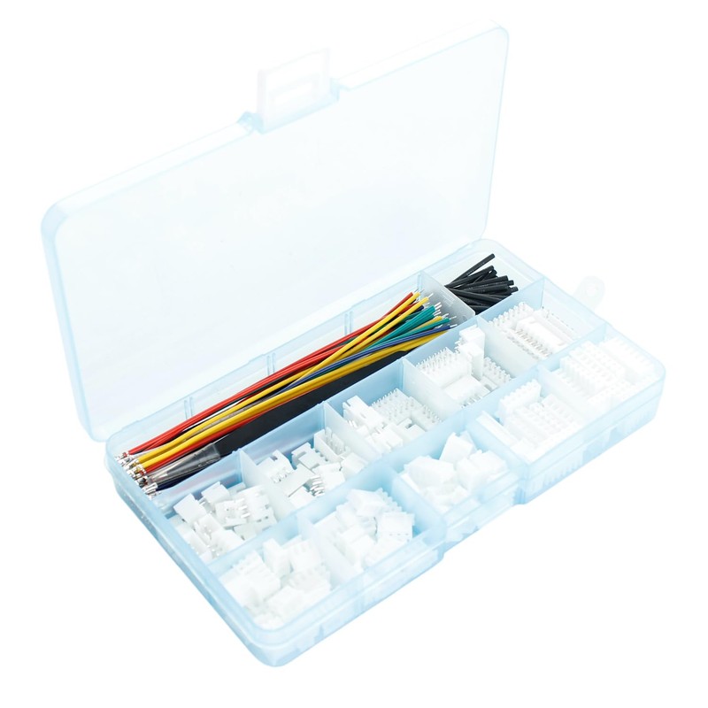 2.54mm XH Connector Socket Kit - Pre-Crimped Cables, 2/3/4/5/6/7-Pin Housing,