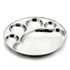 Round 5 Compartment Stainless Steel Lunch Plate Big