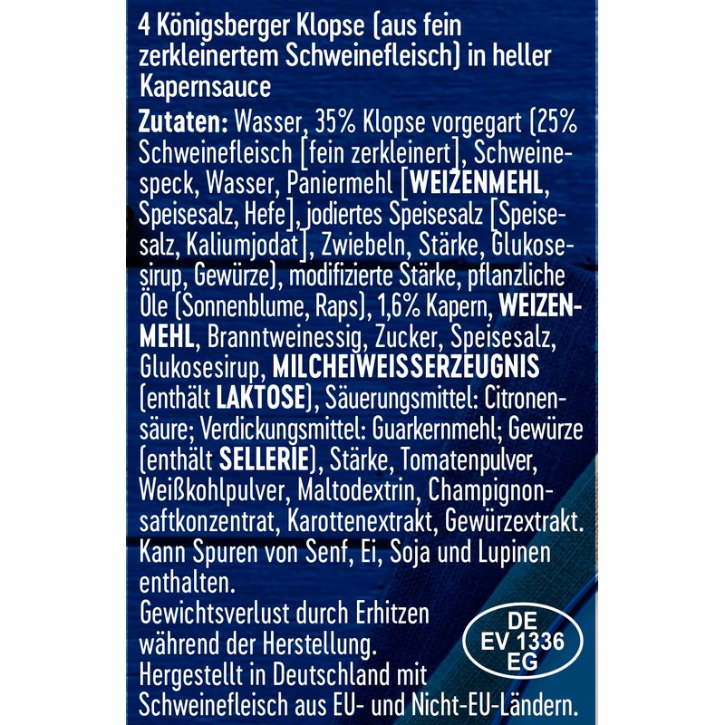 DREISTERN 4 Königsberger Klopse, 400 gramm