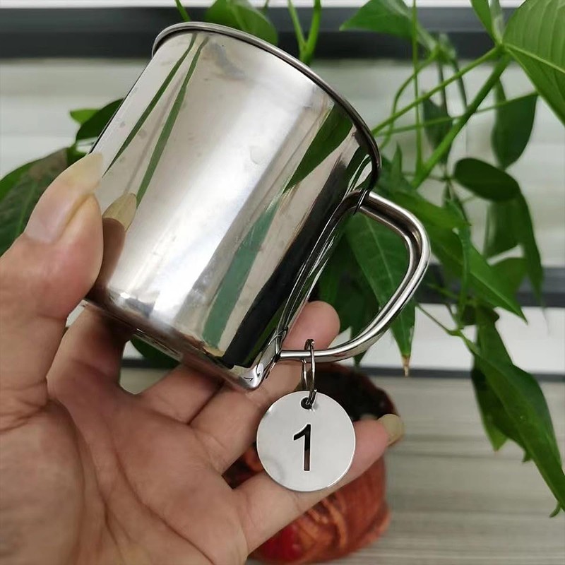 JYTDBCS Stainless Steel Key Tags with Ring 10 pcs, 23mm