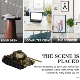 Metal Retro Tank Model, Metal Earth Fascinations T34 Tank 35 US Tank for Processing Office Decoration Children's Toy