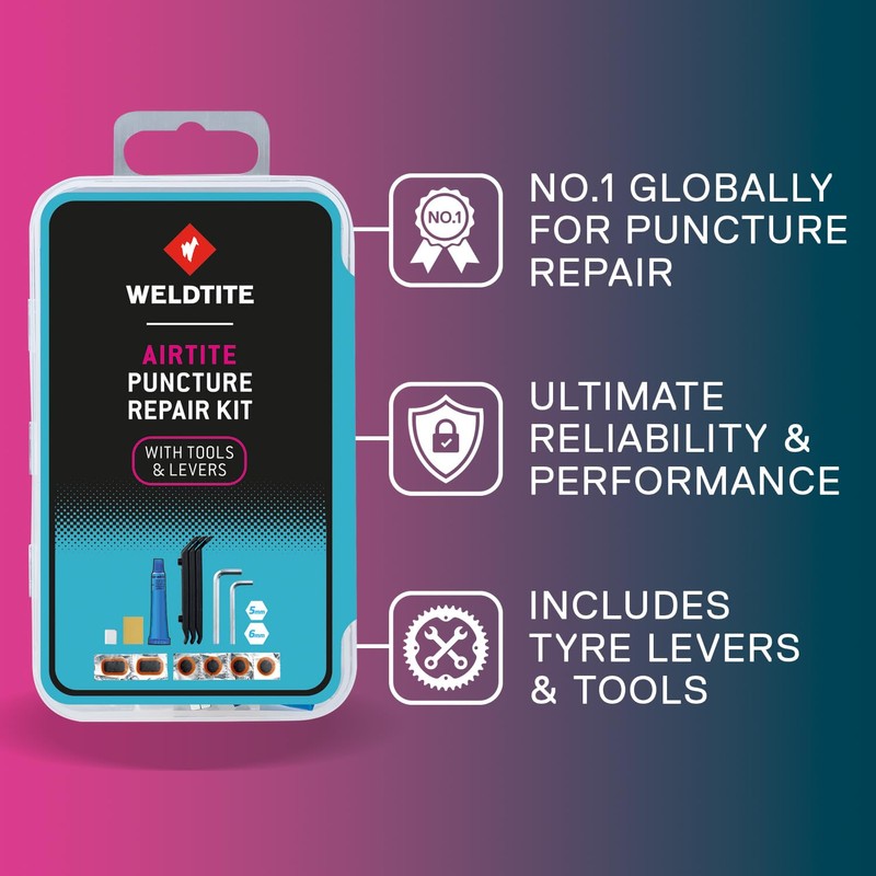 WELDTITE Airtite Bike Tyre Puncture Repair Kit for Inner Tubes