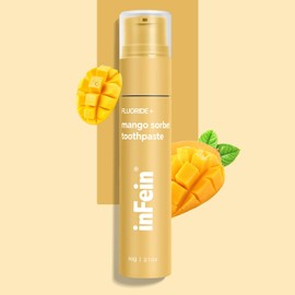 inFein Mango Sorbet Flavoured Fluoride Toothpaste, Tropical Flavor for a Smooth, Fresh Smile