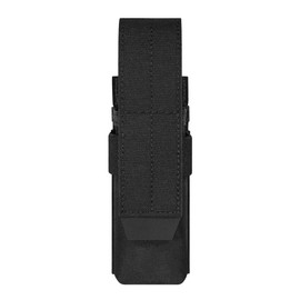 KRYDEX Flashlight Holster, Molle OC/Mace Spray Holder Adjustable Torch Carrier Multitool Case with Molle and Belt Loop (BK)