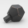 GlideRite 1-1/2 Inch Solid Faceted Cabinet Knobs, Oil Rubbed Bronze