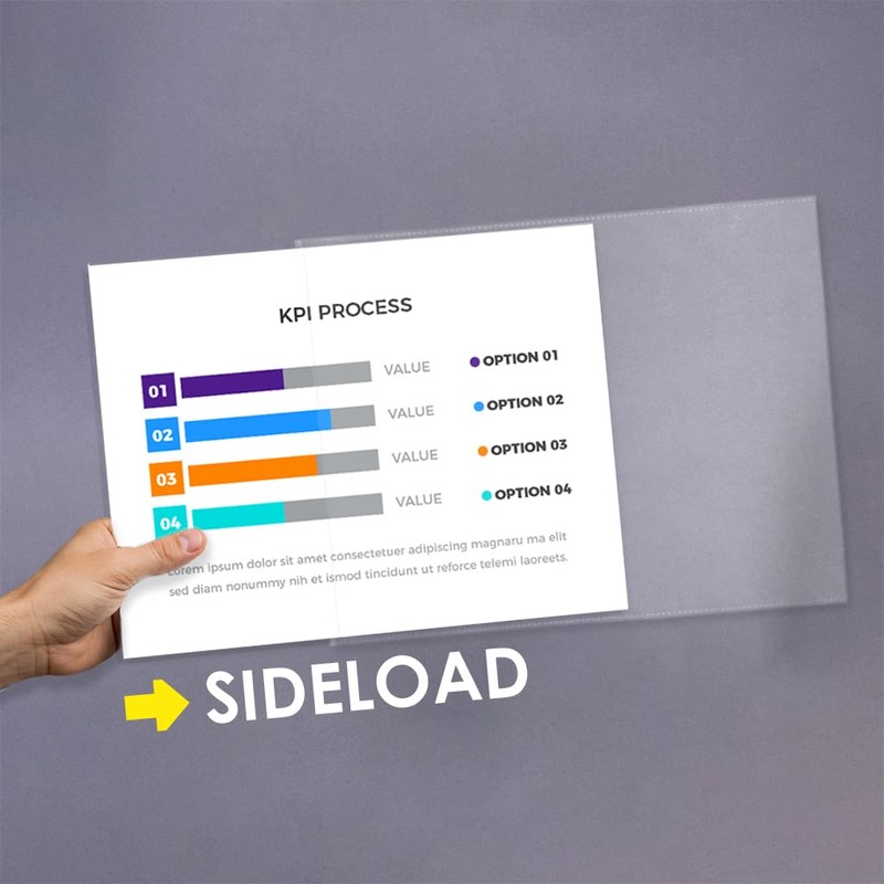 Keepfiling Landscape Sheet Protector 11x8.5 Horizontal Side Loading Heavyweight, 80