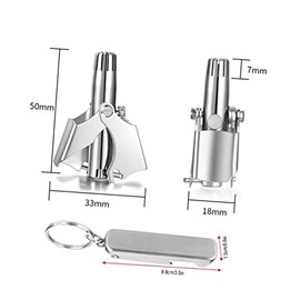 PartyKindom Hair Scissors Set Nose Hair Trimmer for Women Men Stainless Steel Scissor No Battery Required Easy to Use for Travel