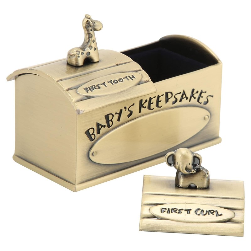 Cyrank Baby First Tooth and Curl Keepsake Box, Tooth Holder
