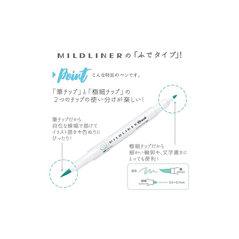 Zebra Line Marker Mild Liner Blush Brush for Both Fine