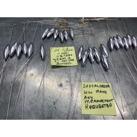 HOME MADE Special Order - 24 qty 3 oz Bottom Bouncers / 4" Arm / 16" long