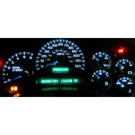 Tanin Electronix 7 BLUE SILVER Speedometer Gauge Cluster Needles 2003-2006 GMC Silverado Sierra