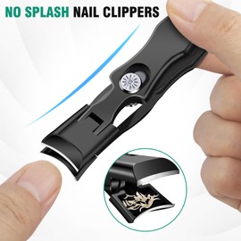 Nail Clippers for Men with Catcher, Large Toenail Clippers for Seniors Thick Toenails with Wide Opening, Heavy Duty Sharp Stainless Steel Toe Nail Clippers with Long Handle Gifts for Men Women