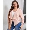 Hobrounn Women's Blazer Large Sizes 3XL-5XL, 3/4 Sleeve Business Blazer