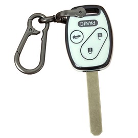 AIOEUOIA for Honda Key Fob Shell Keyless Entry Systems Fit for Honda 2003-2012 Accord / 2006-2013 Civic EX / 2009-2015 Pilot /2005-2006 CR-V (4 Buttons Black-White)