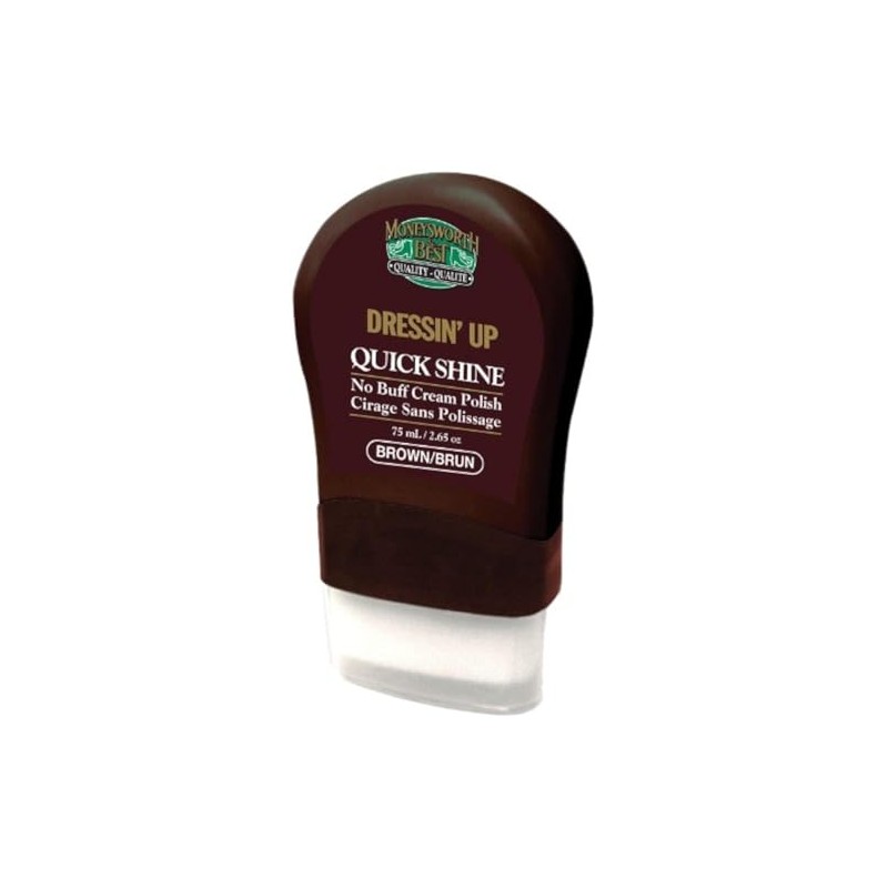 Moneysworth & Best Shoe Care Quick Shine Shoe, Brown, 2.64-Ounce