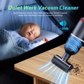 HyAdierTech Handstaubsauger, 9000Pa Auto Handstaubsauger Kabellos, 120W Tragbarer Wiederaufladbarer Auto-Staubsauger mit Filtern, Starke Motor für Haus, Tierhaare, Auto (Schwarz)