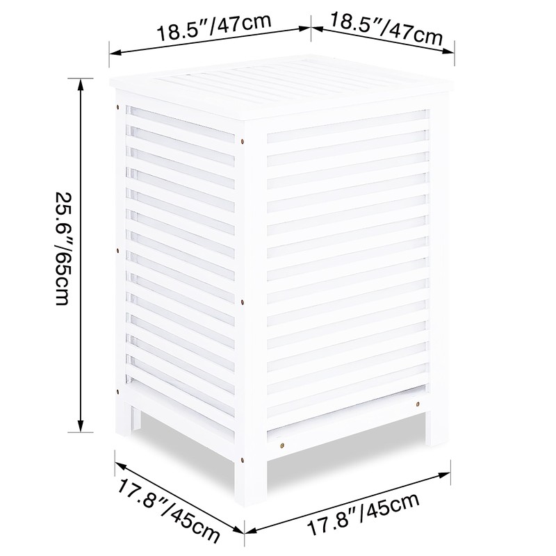 SMIBUY Double Laundry Hamper with Lid, 120L Bamboo Laundry Basket