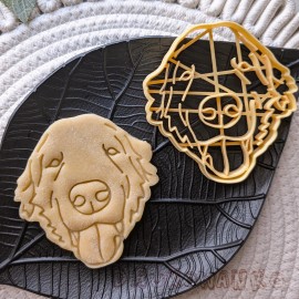 Drukowanko Great Pyrenees Face Head Body Animal Pet DoggoTerrier Dog Breed Cookie Cutter - Normal - 10x9cm Regular Cutter