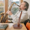 SoeKoa Saxophone Stand, Wooden Saxophone Stand Display for Alto Tenor