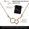 Serotonin Molecule Pendant with Necklace Made of 925 Sterling Silver