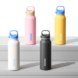 Ozbobo 20 OZ Water bottle with Quick Fill Technology, Double Walled Vacuum Insulated Bottle For Women Man, 100% Leak Proof Locking Lid, Sip & Chug, BPA Free, Holiday Gift for Him Her(Yellow)