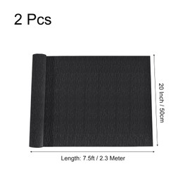 MECCANIXITY Crepe Paper Rolls 7.5ft Long 20 Inch Wide for Various Large Hanging Party Backdrop DIY Decoration, DIY Supplies, Black Pack of 2
