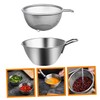 BIUDECO 1Set Stainless Steel Mixing Bowl with Handle Colander and